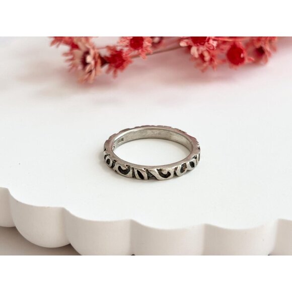 Silpada Signed Geometric Vintage Stackable Abstract Sterling Silver Ring Sz 7.25 - Picture 10 of 10